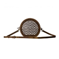 Myra Sand Weaver Round Bag