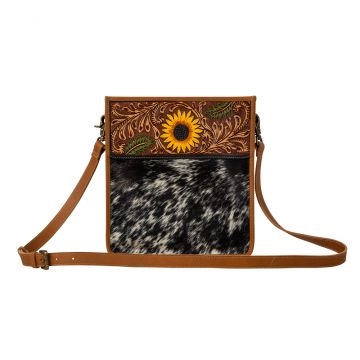 Myra Sunflower Spree Hand-Tooled Bag