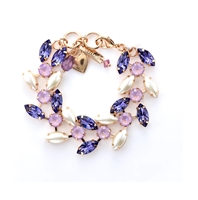 Romance Marquise Bracelet in Rose Gold Plating