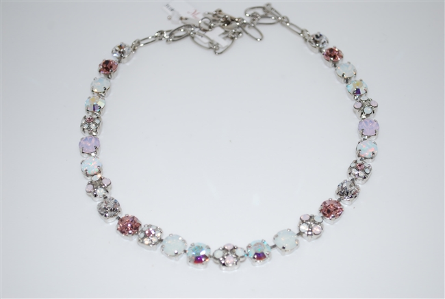 Mariana Snowflake Necklace with Rhodium Plating