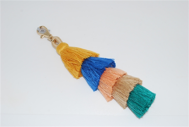 Multi Colored Hand Bag Ornament or Key Ring
