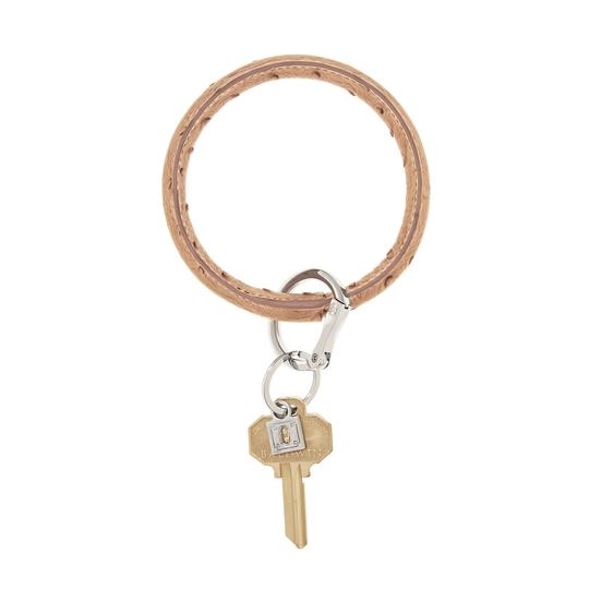 Oventure - Big O Leather Key Ring - Mocha Ostrich