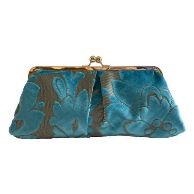 Clutch- Ocean Blue Chenille