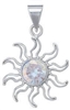 Charles Albert Fine Sterling Silver Mercury Mist Sun Pendant