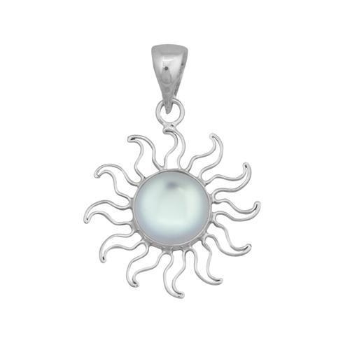 Sterling Silver Luminitee Sun Pendant