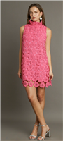 Pink Lace Dress with Bow