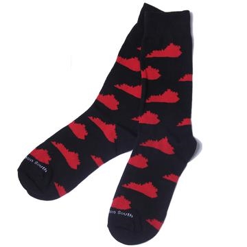 Black/Red Kentucky Socks