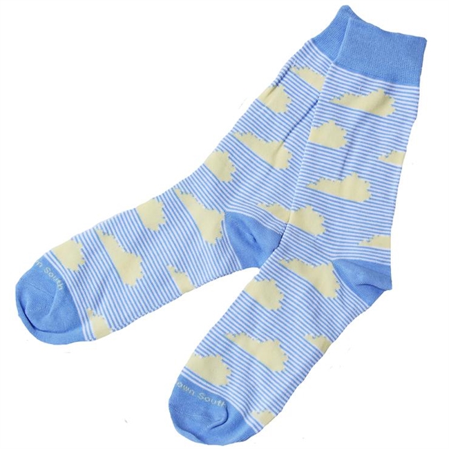 Blue Kentucky Stripe Socks