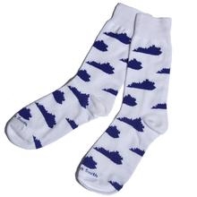 White/Blue Kentucky Socks