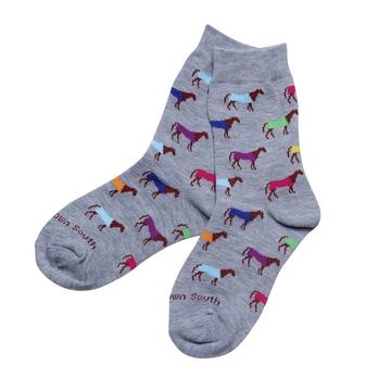 Kids Multi Color Horse Socks