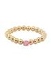 Sorrelli Light Rose Delight Single Crystal Stretch Bracelet