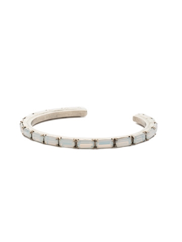 Sorrelli White Opal Brilliant Baguette Cuff Bracelet
