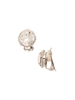 Sorrelli Crystal Cushion Cut Solitaire Clip On Earring