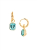 Sorrelli Aquamarine Octavia Huggie Hoop Earrings