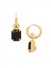 Sorrelli Jet Octavia Huggie Hoop Earrings