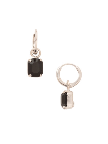 Sorrelli Jet Octavia Huggie Hoop Earrings