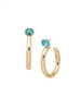 Sorrelli Aquamarine Keeley Emerald Cut Hoop Earrings