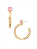 Sorrelli Light Rose Delight Keeley Emerald Cut Hoop Earrings