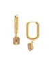 Sorrelli Light Colorado Octavia Rectangle Hoop Earrings
