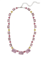 Sorrelli Cornelia Tennis Necklace Pink Pineapple