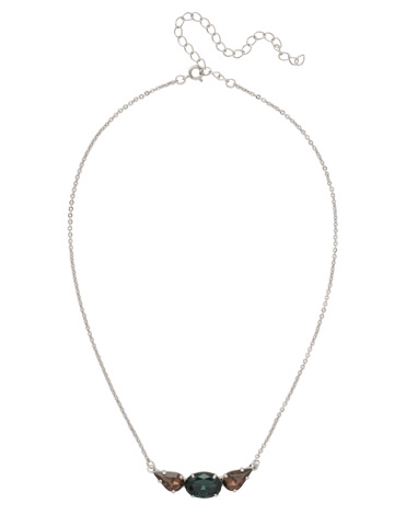 Sorrelli Oval and Pear Tennis Necklace Aspen Blue