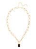 Sorrelli Jet Nia Emerald Pendant Necklace