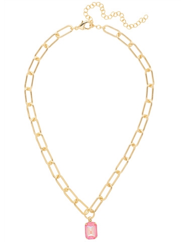 Sorrelli Light Rose Delight Nia Emerald Pendant Necklace