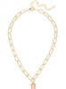 Sorrelli Peach Delight Nia Emerald Pendant Necklace