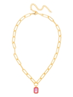 Sorrelli Royal Red Delite Nia Emerald Pendant Necklace