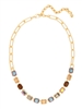 Sorrelli Honey Bourbon Octavia Paperclip Tennis Necklace