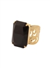 Sorrelli Jet Viretta Cocktail Ring