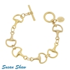Susan Shaw Gold Horse Bit and Toggle Bracelet