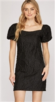 Black Jacquard Dress