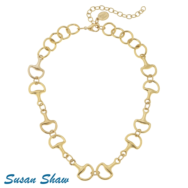 Susan Shaw Gold Horse Bit Necklace