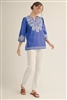 Embroidery Royal Blue Top