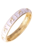 Horsin Around Sculpted Enamel Hinge Bangle in White