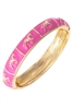 Horsin Around Sculpted Enamel Hinge Bangle in Pink