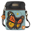 CHALA Butterfly Crossbody Cell Phone Purse-Women Canvas Multicolor Handbag with Adjustable Strap