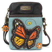 CHALA Butterfly Crossbody Cell Phone Purse-Women Canvas Multicolor Handbag with Adjustable Strap