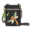 CHALA Dragonfly Crossbody Cell Phone Purse-Women Canvas Multicolor Handbag with Adjustable Strap