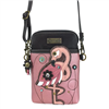 CHALA Flamingo Crossbody Cell Phone Purse-Women Canvas Multicolor Handbag with Adjustable Strap