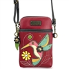 CHALA Hummingbird Crossbody Cell Phone Purse-Women Canvas Multicolor Handbag with Adjustable Strap