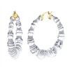 Honey and Gold Clear Bamboo Lucite Hoops