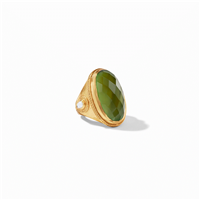 Julie Vos Cannes Statement Ring Jade Green Size 8