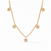 Julie Vos Laurel Delicate Charm Necklace-Cubic Zirconia