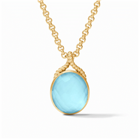 Julie Vos Nassau Stone Pendant-Iridescent Capri Blue