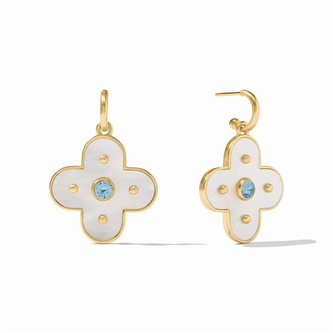 Julie Vos Gold Colette Statement Hoop & Charm Earring