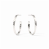 Julie Vos Silver Crescent Hoop Medium Silver