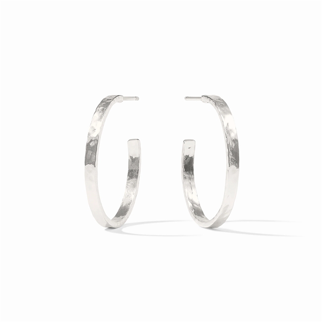 Julie Vos Silver Crescent Hoop Medium Silver