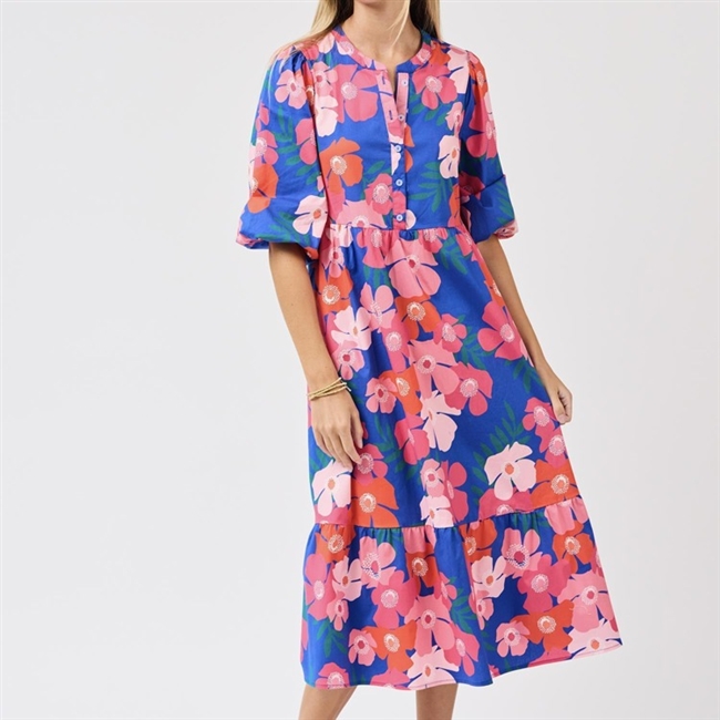 Mary Square Riley Dress in Petal Pop